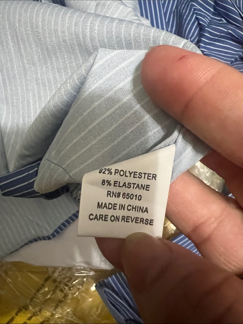 Christian Lacroix Men's Blue and White Pinstripe Button Up Dress Shirt - Picture 8 of 8